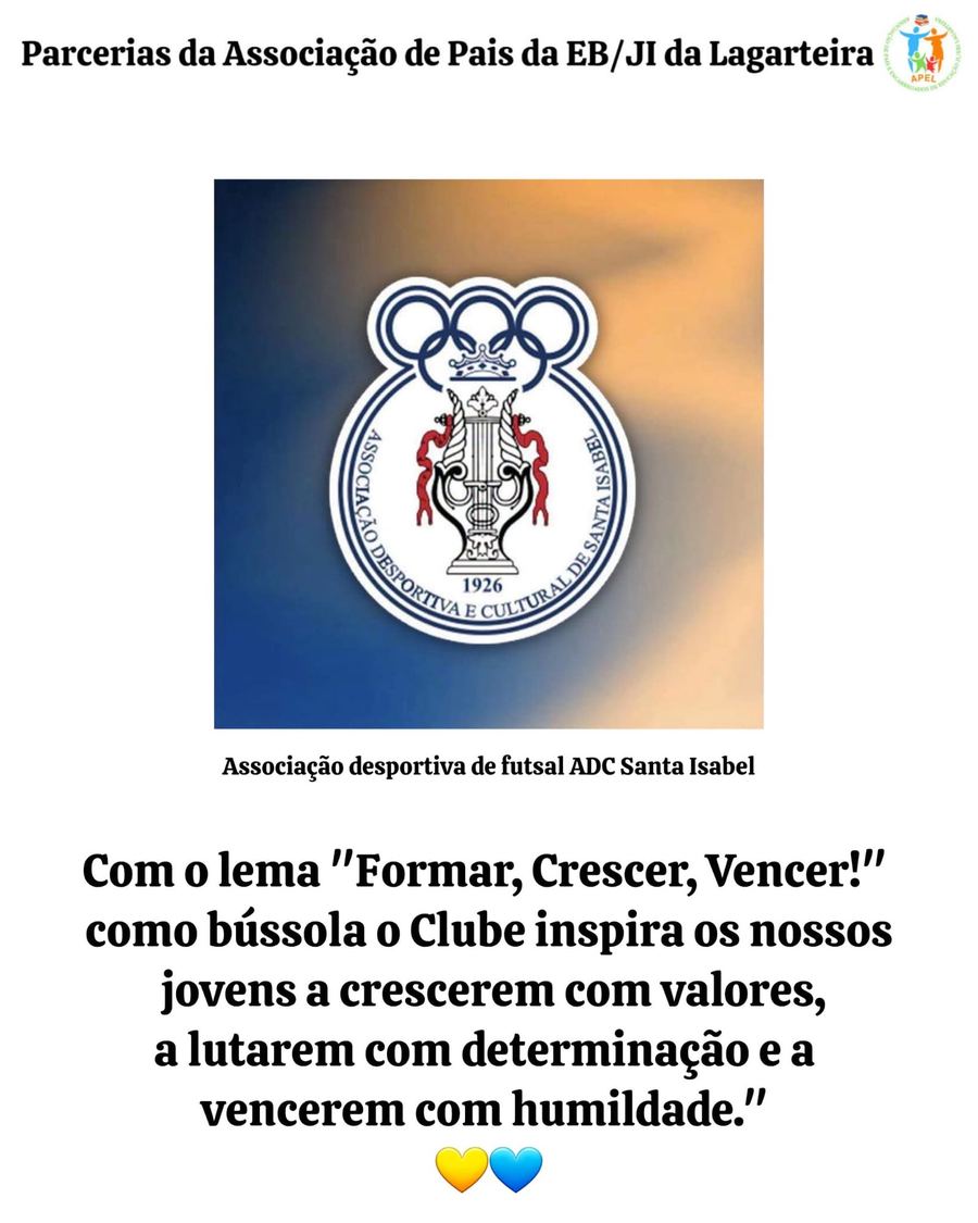 Cartaz da parceria ADC Santa Isabel